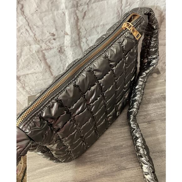 Jen & Co. / Jacqueline Silver Gray Quilted Satchel Shoulder Bag - Picture 2 of 8